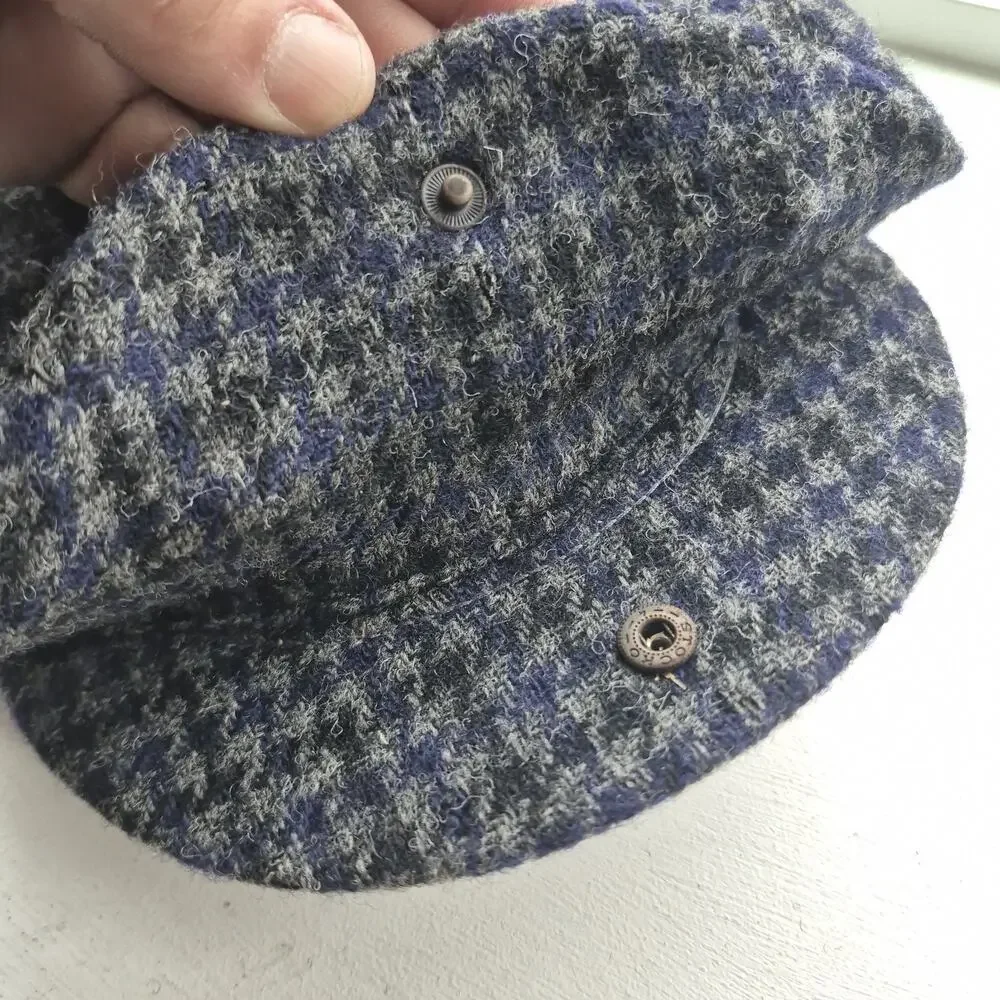 John Hanly Hat Cap 7 3/8 100% Wool Newsboy Cabbie Driver Men Flat Cap
